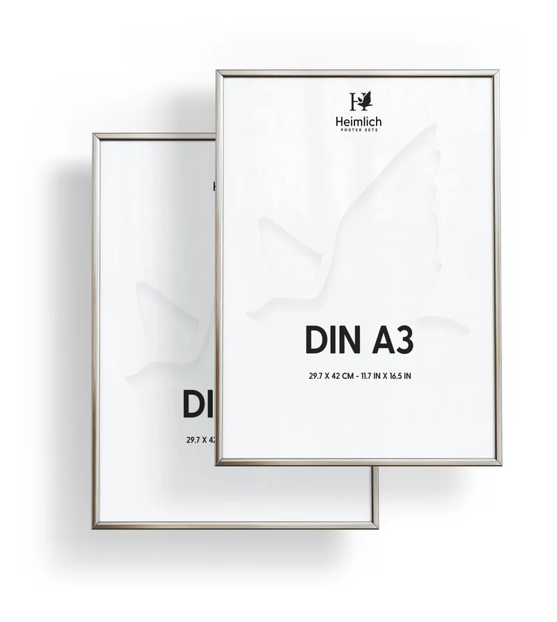 Bilderrahmen Alu Silber [Doppelpack 2 STK.]