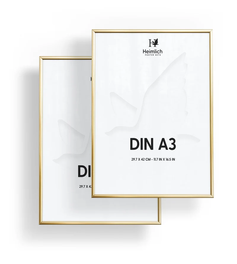 Bilderrahmen Alu Gold [Doppelpack 2 STK.]