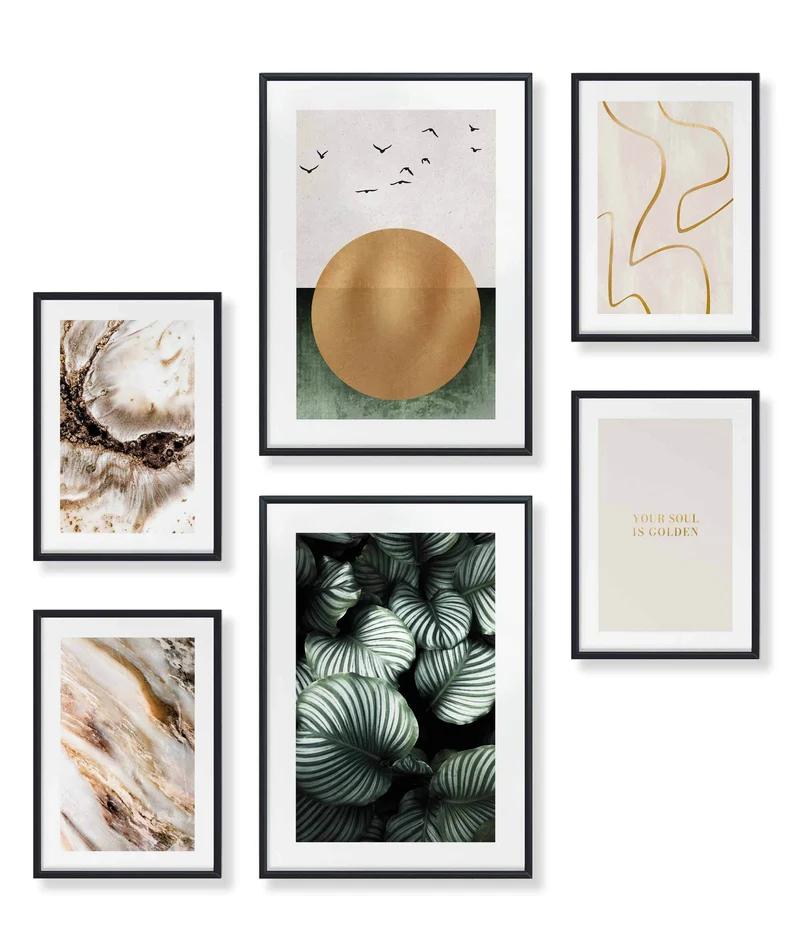 Abstrakt Gold Boho