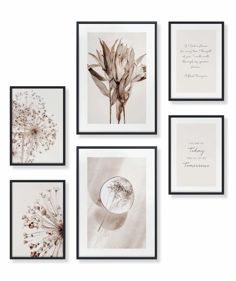 Beige Blume Braun