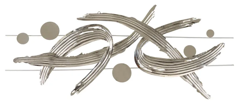 Metall Wanddeko Mondrian silberfarben 121 cm