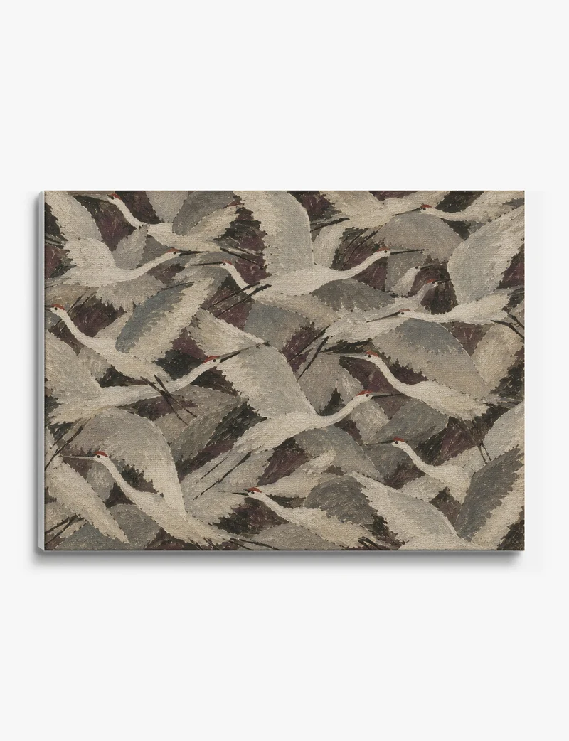 Flock of Cranes in Flight Canvas Print