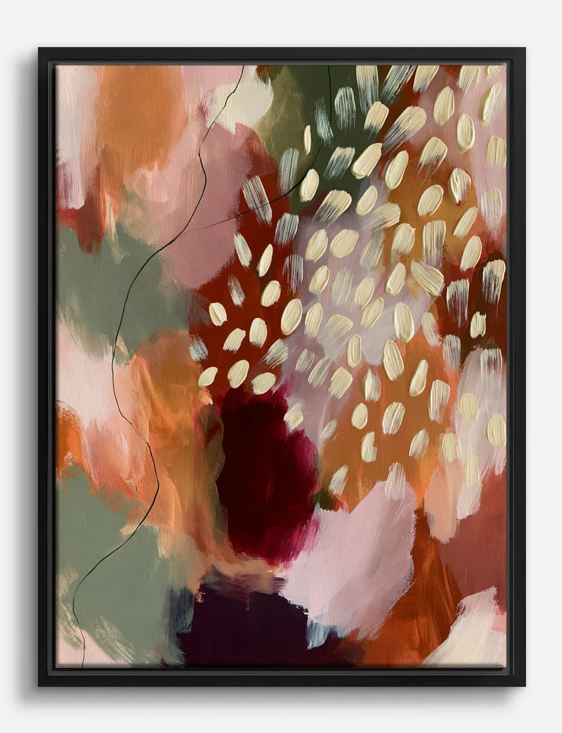 Terracotta Bloom Abstract Study Canvas Print