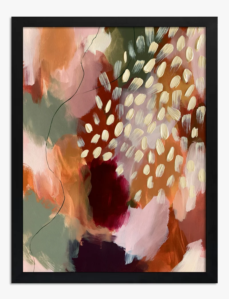 Terracotta Bloom Abstract Study Art Print