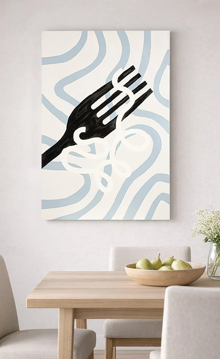 Bild Pasta Club Wandbild Linienkunst modern minimalistisch