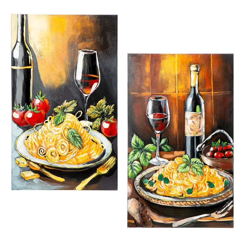 Bild 3D Pasta Club Küchenbild modern 2er Set
