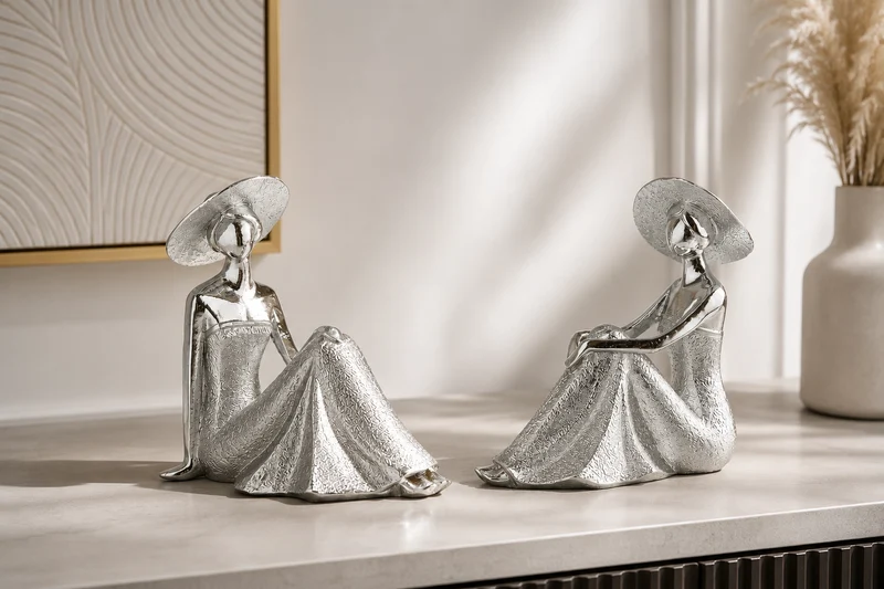 Dekofigur Set Liora Ladies Silber 17 cm