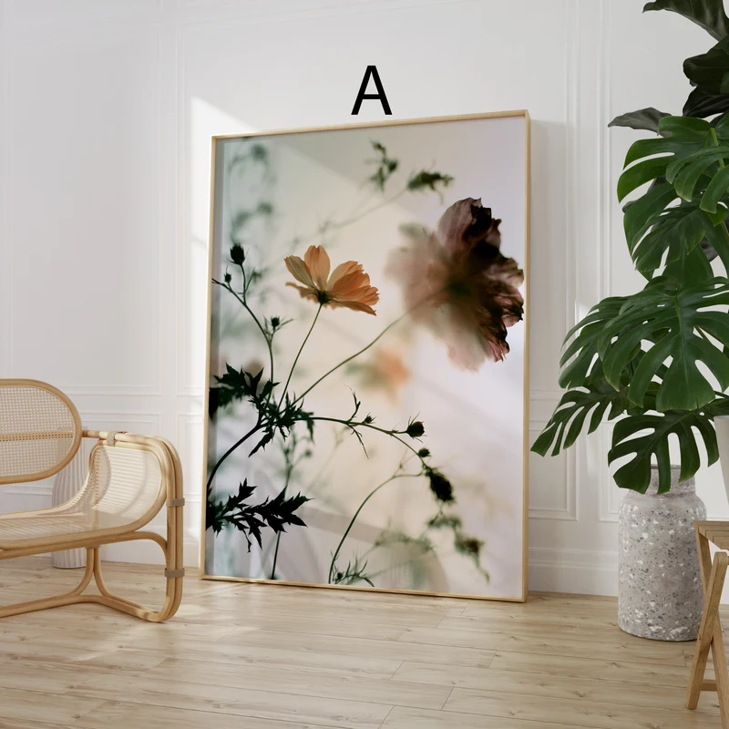 Blumen Poster · Geschenkidee · Zarte Rosa Blüten Verträumte Fotokunst · Dekoprint ohne Rahmen
