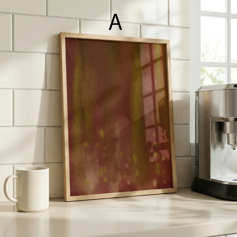 Poster Blumen · Wandbilder Bordeaux Beige · Dekoprint ohne Rahmen