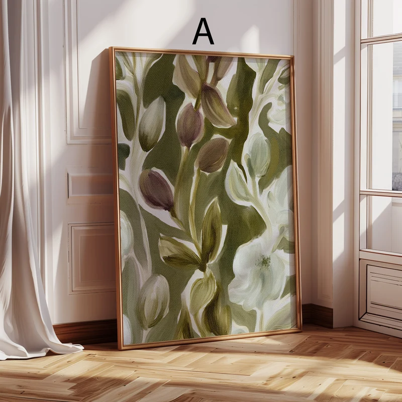 Blumen Poster · Vintage Wandbild · Florale Wanddeko · Geschenkidee · Dekoprint ohne Rahmen