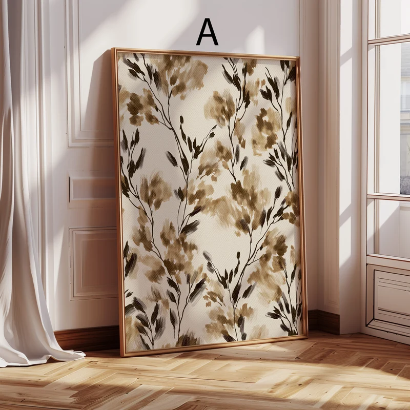 Blumen Poster Wandbilder · Florale Kunst Botanische Bilder · Wohnzimmer Deko ohne Rahmen