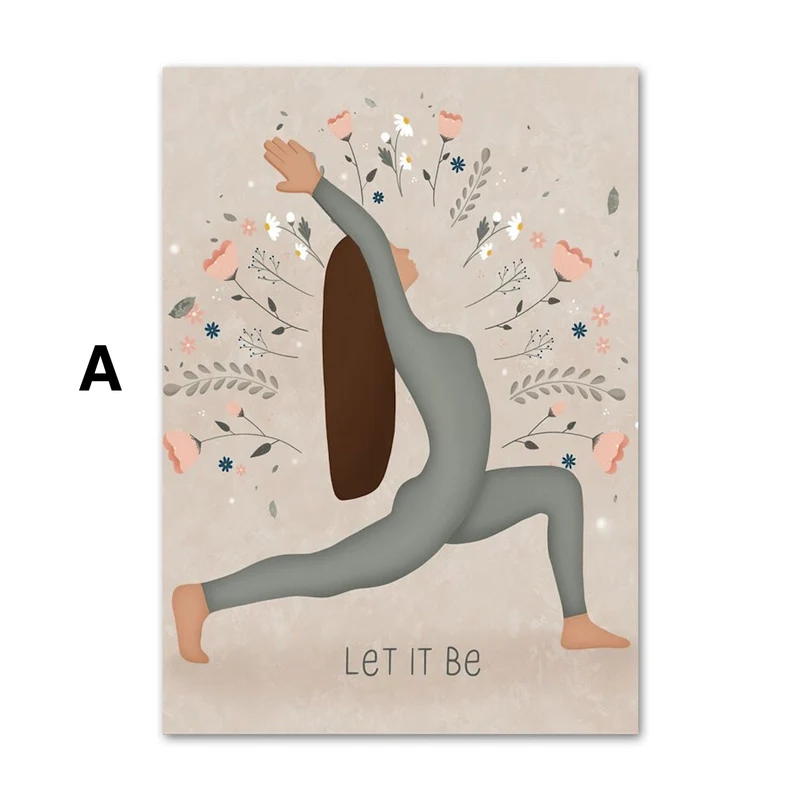 Yoga positive Gedanken · Geschenkidee · Yogastudio · Deko Print ohne Bilderrahmen