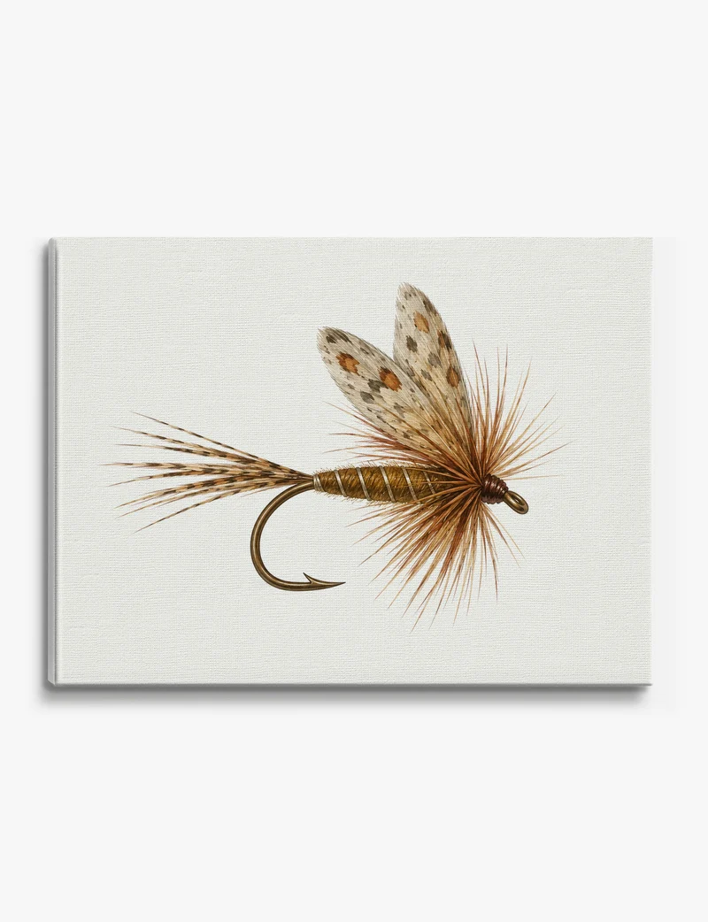 Dry Fly Fishing Lure Study Canvas Print