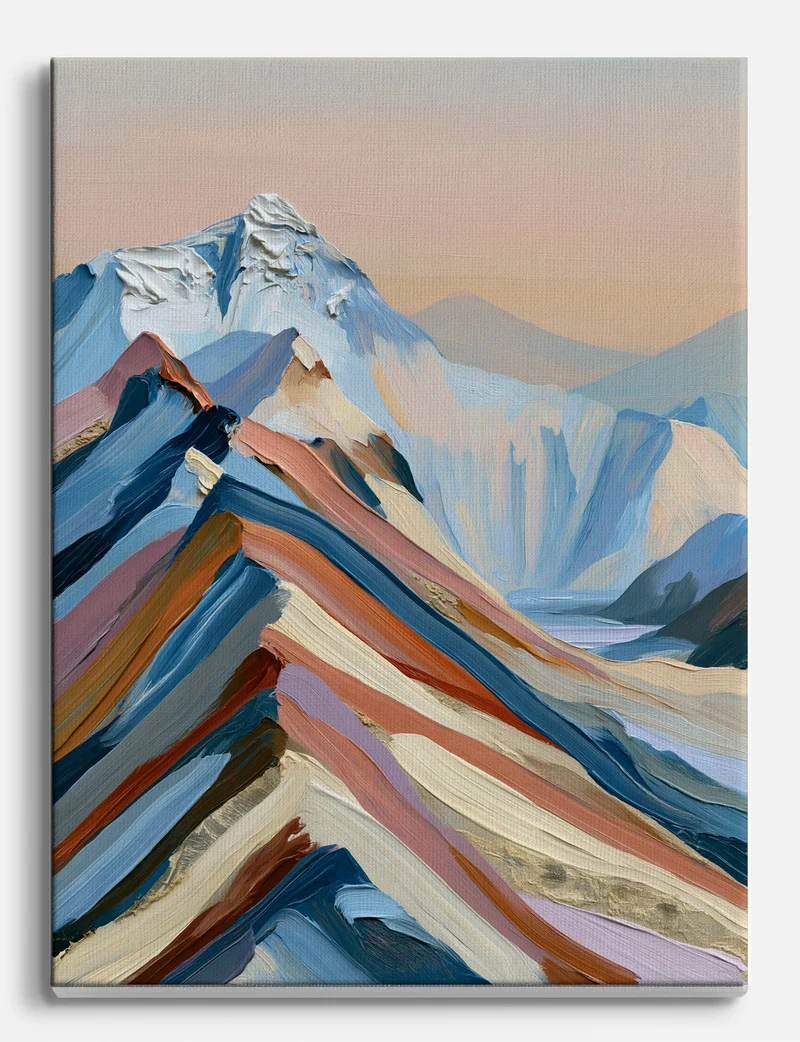 Painted Peaks at Dawn Canvas Print