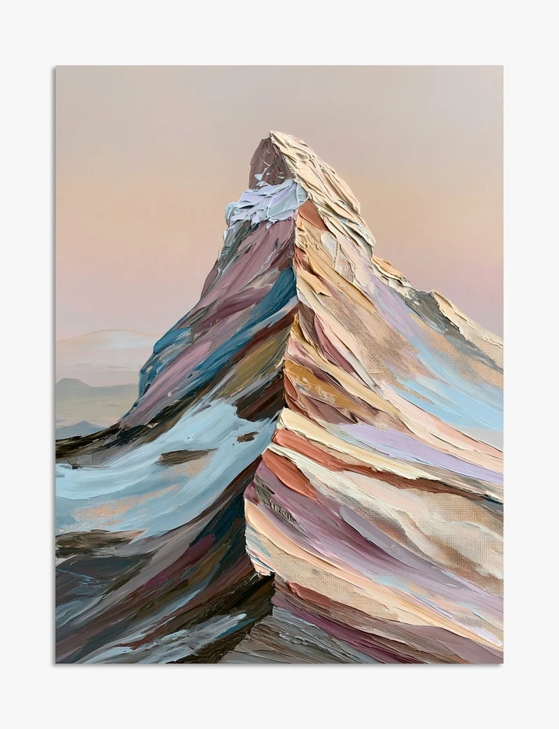 Matterhorn in Thick Paint Art Print