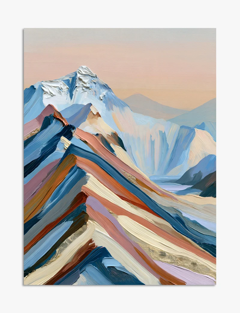 Painted Peaks at Dawn Art Print