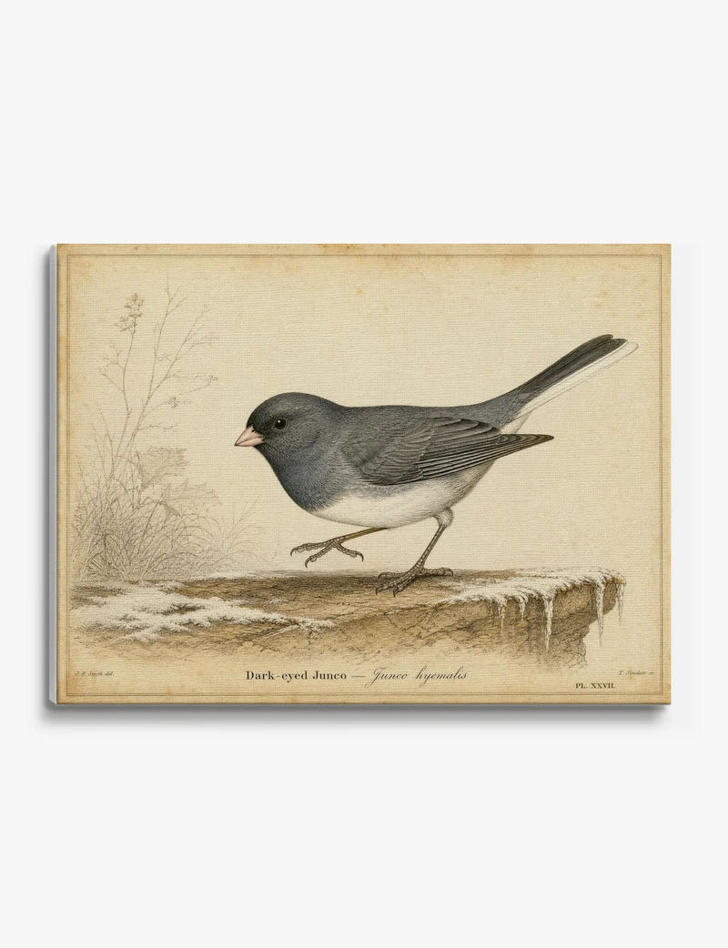 Dark-eyed Junco Study Canvas Print