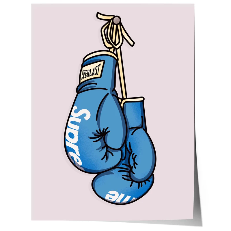 Boxhandschuhe Poster · Geschenkidee · Box Artwork · Streetwear Boxing Design · Urban Sport Wanddeko · Print ohne Rahmen