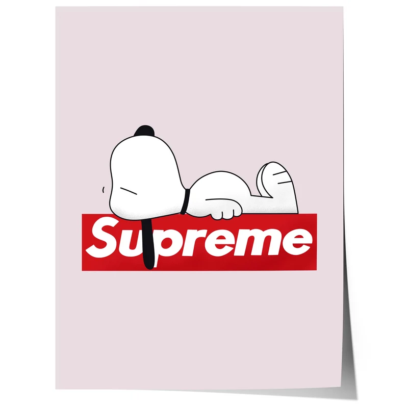 Streetwear Cartoon Hund Poster · Geschenkidee · Minimalistisches Logo Style Design · Urban Kunst · Moderne Wanddeko · Print ohne Rahmen