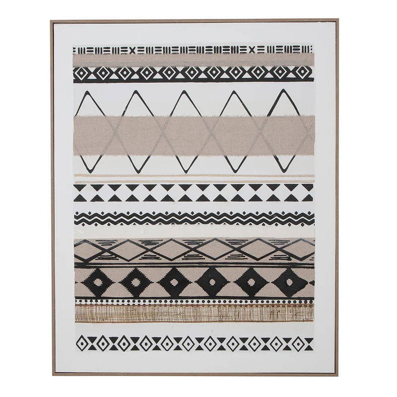 Leinwandbild Mwaki Ethno Muster modern gerahmt 82x102 cm