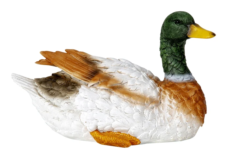 Entenfigur Landoro Deko sitzend bunt 31 cm