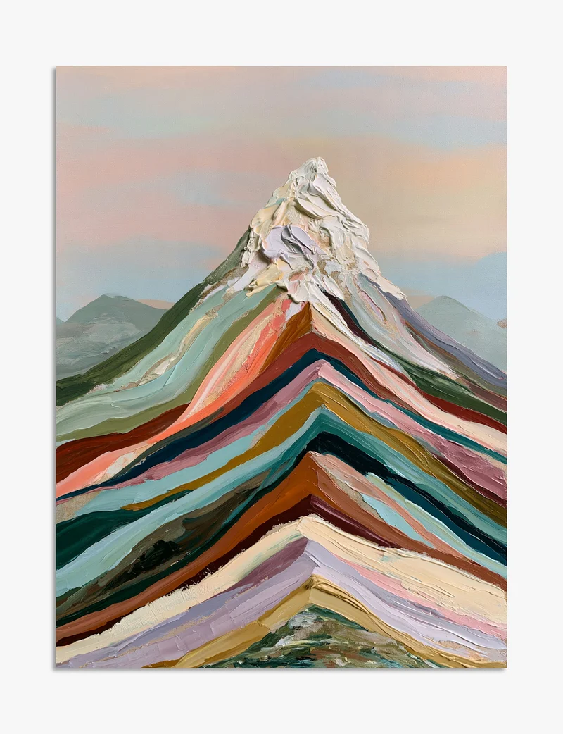 Layered Peak in Colour Art Print