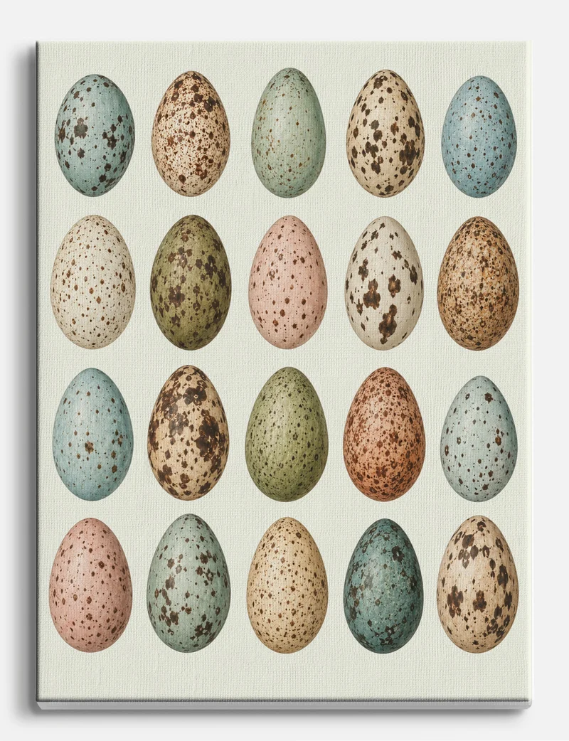Speckled Birds' Eggs Study Canvas Print