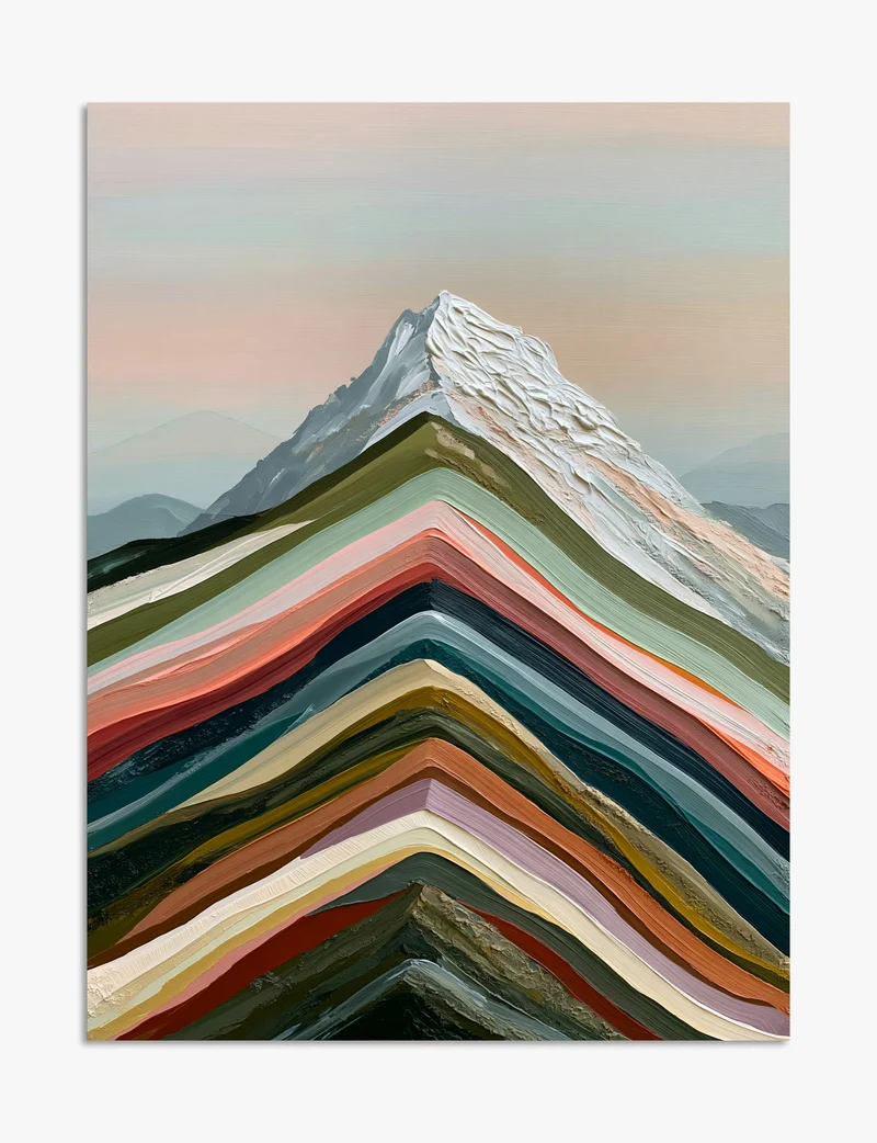 Layered Peak in Colour Art Print