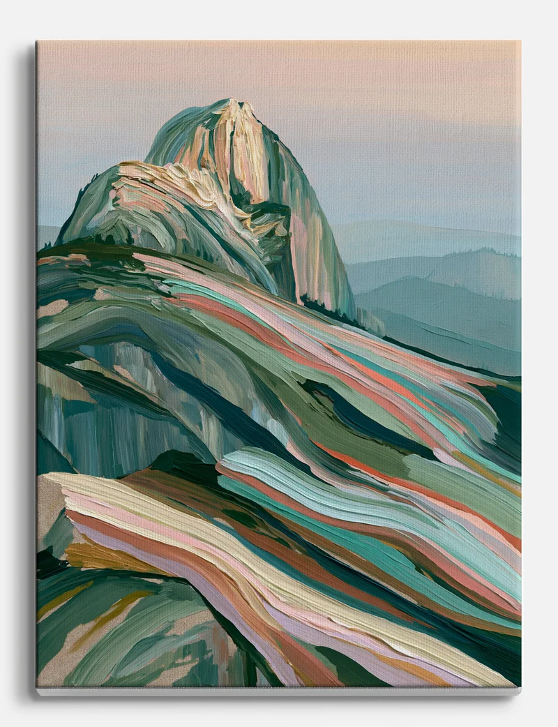 Half Dome in Thick Brushstrokes Canvas Print