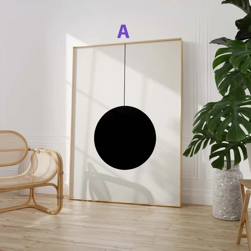 Abstrakte Moderne Poster · Geschenkidee · Schwarz Weiß Beige Geometrische Wandkunst · Minimalistische Wohnzimmer Deko · Print ohne Rahmen