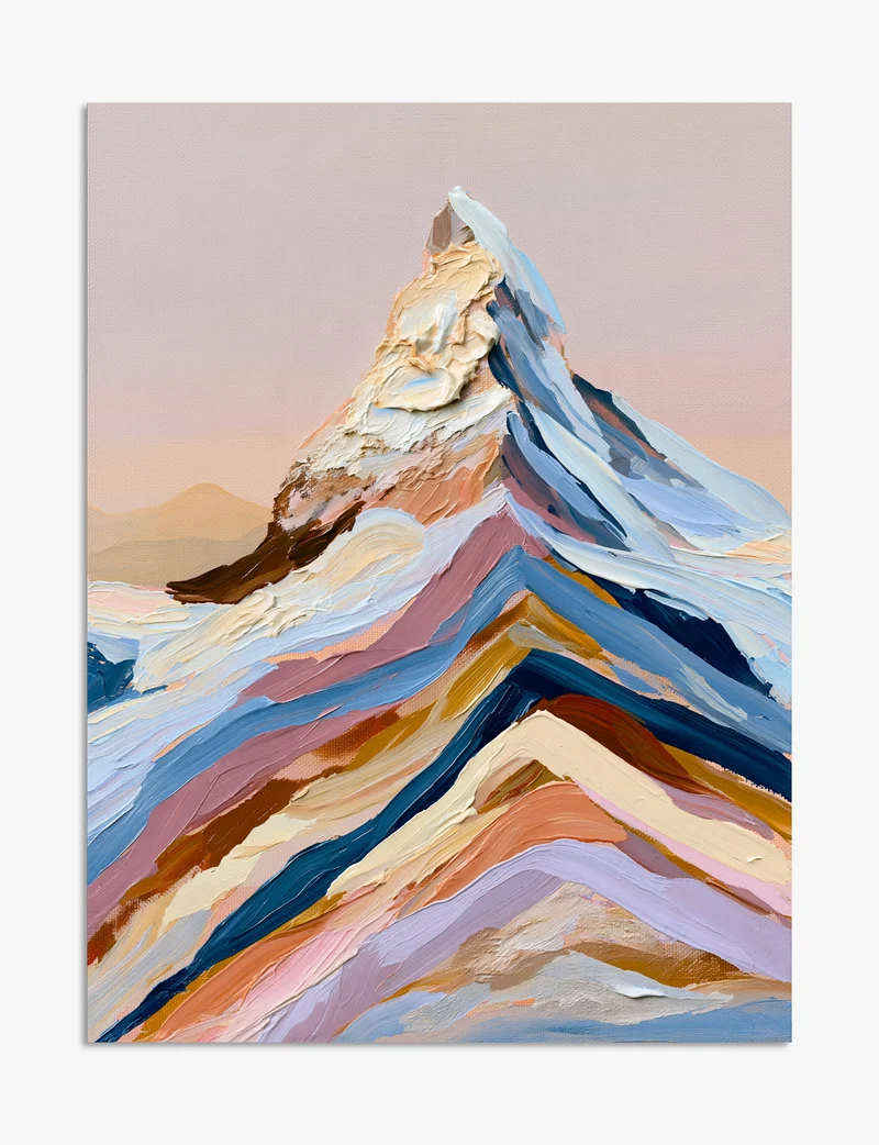 Painted Peak at Dusk Art Print