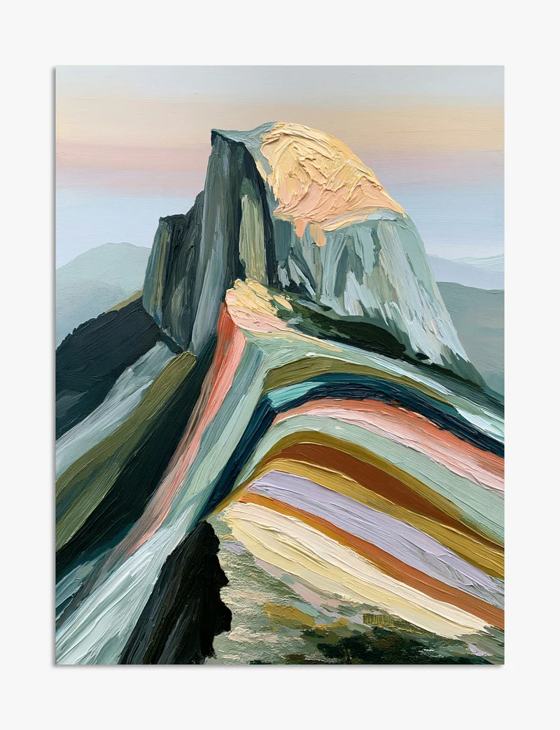 Half Dome Ridge in Colour Art Print