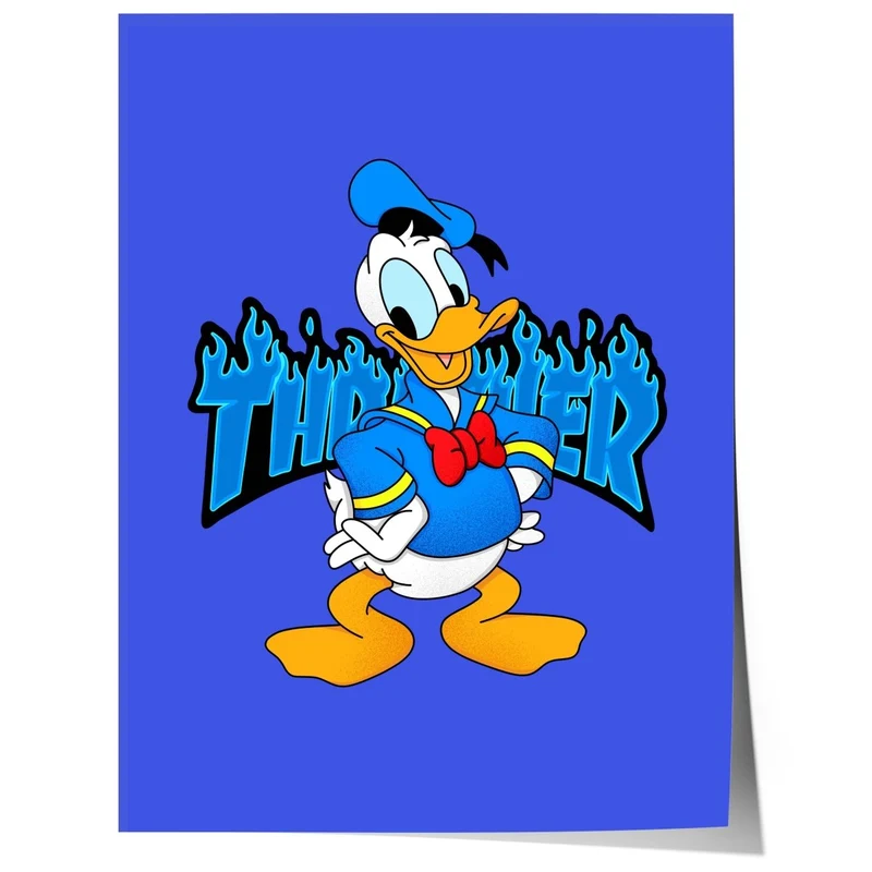 Street Art Duck Poster – Thunder Style · Coole Wanddeko · Print ohne Rahmen