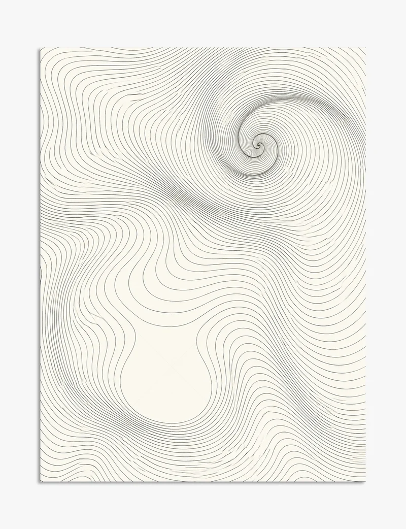 Spiral Contour Lines Art Print