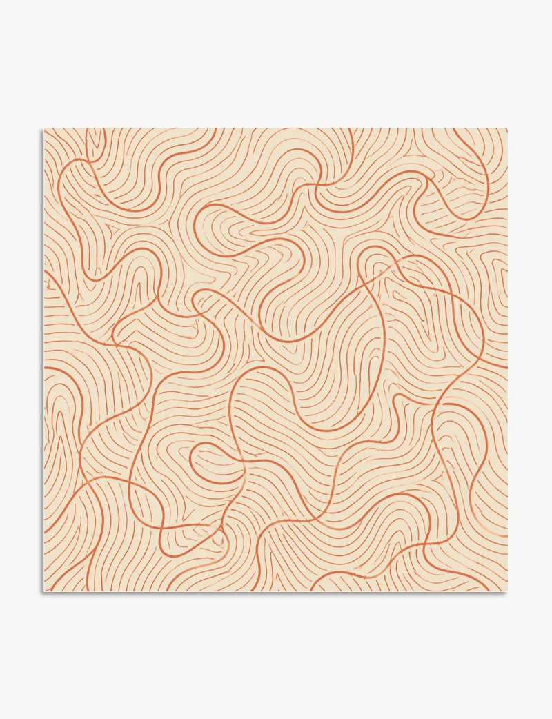 Terracotta Line Flow Art Print