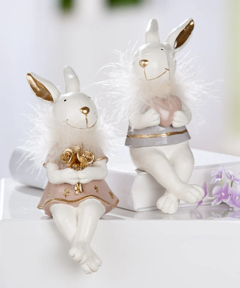 Kantensitzer Hase Bibi Benjamin Osterdeko Set