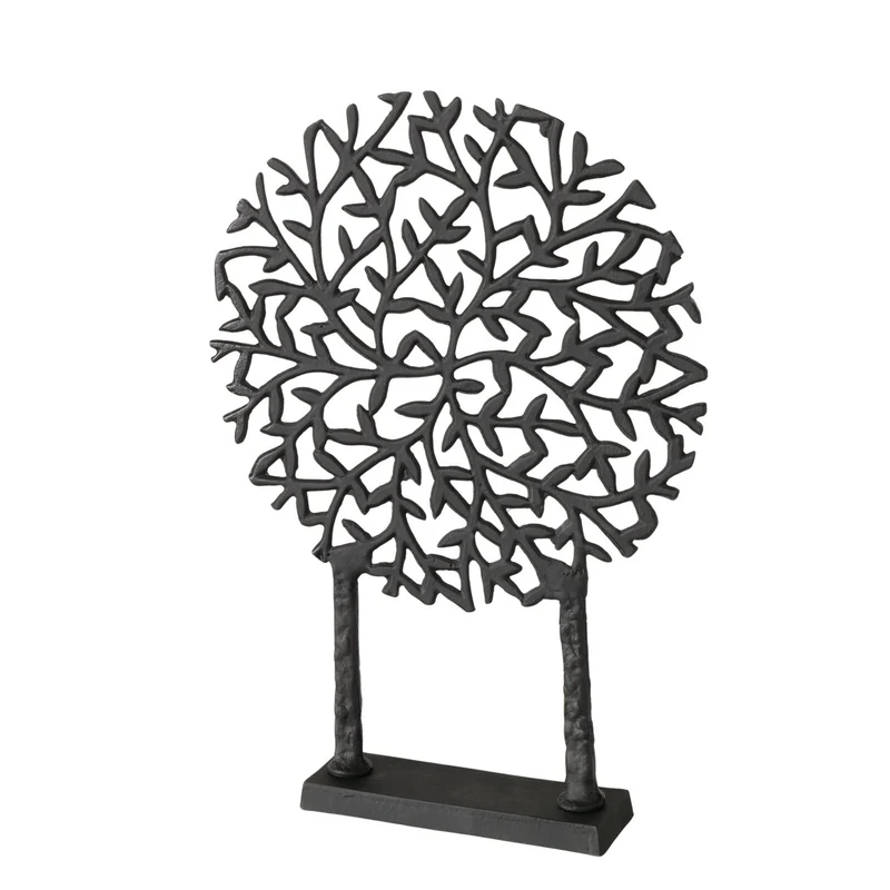 Dekoaufsteller Arboris Schwarz Metall 44cm