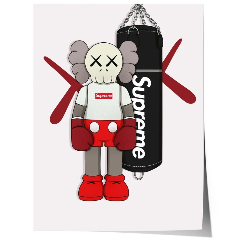 Street Art Boxer Poster · Urban Graffiti Figur · Modernes Poster Motiv · Print ohne Rahmen