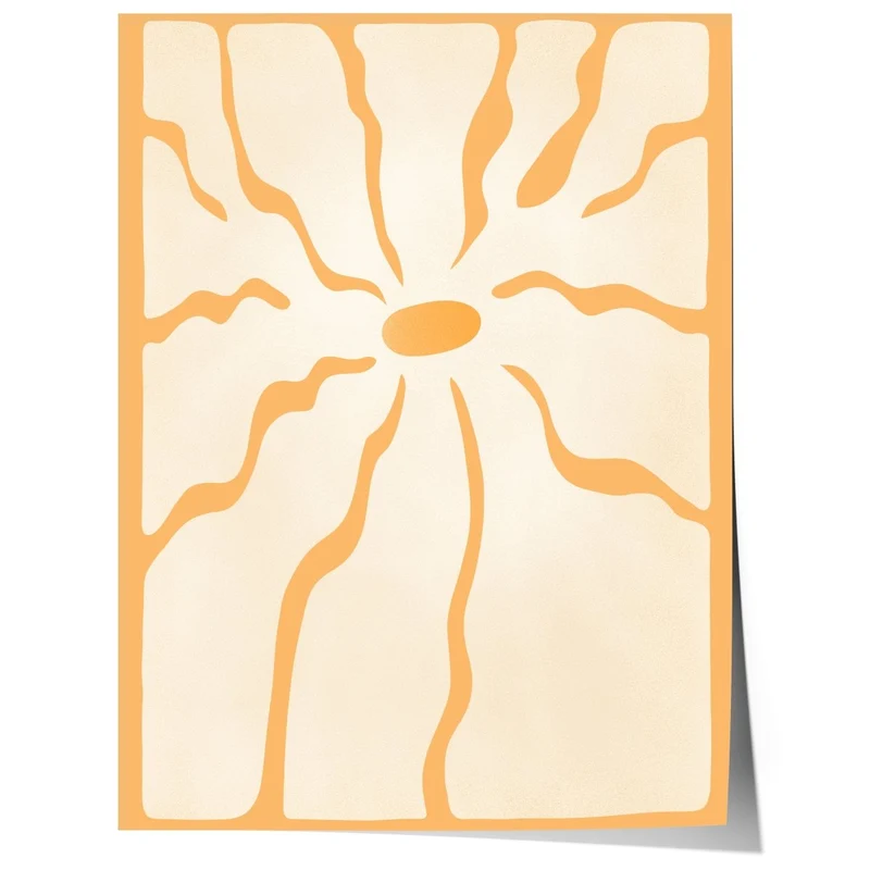 Sonne Abstrakt Poster · Geschenkidee · Modernes Wandbild · Print ohne Rahmen