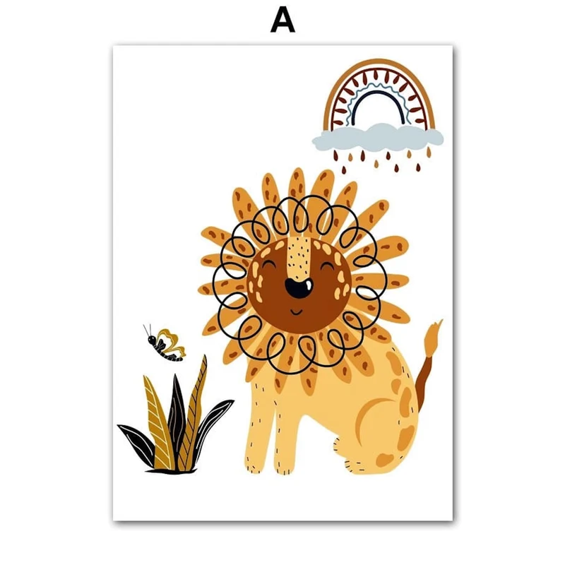 Poster Kinderzimmer Dschungel Born to be wild · Kinderzimmer Bilder · Wand Deko · Kunst Druck · Deko Print · ohne Rahmen