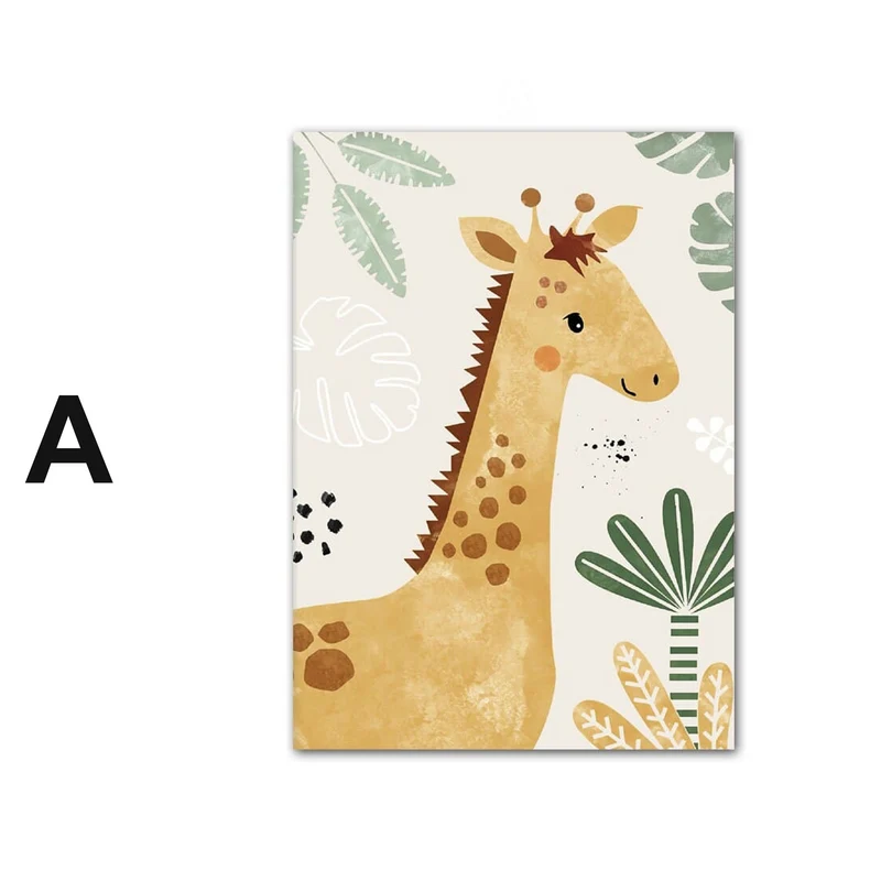 Poster Kinderzimmer Tiere Dschungel · Name Personalisiert · Kinderzimmer Bilder · Wand Deko · Kunst Druck · Deko Print · ohne Rahmen