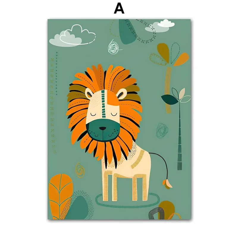 Poster Kinderzimmer Dschungel Born to be wild · Kinderzimmer Bilder · Wand Deko · Kunst Druck · Deko Print · ohne Rahmen