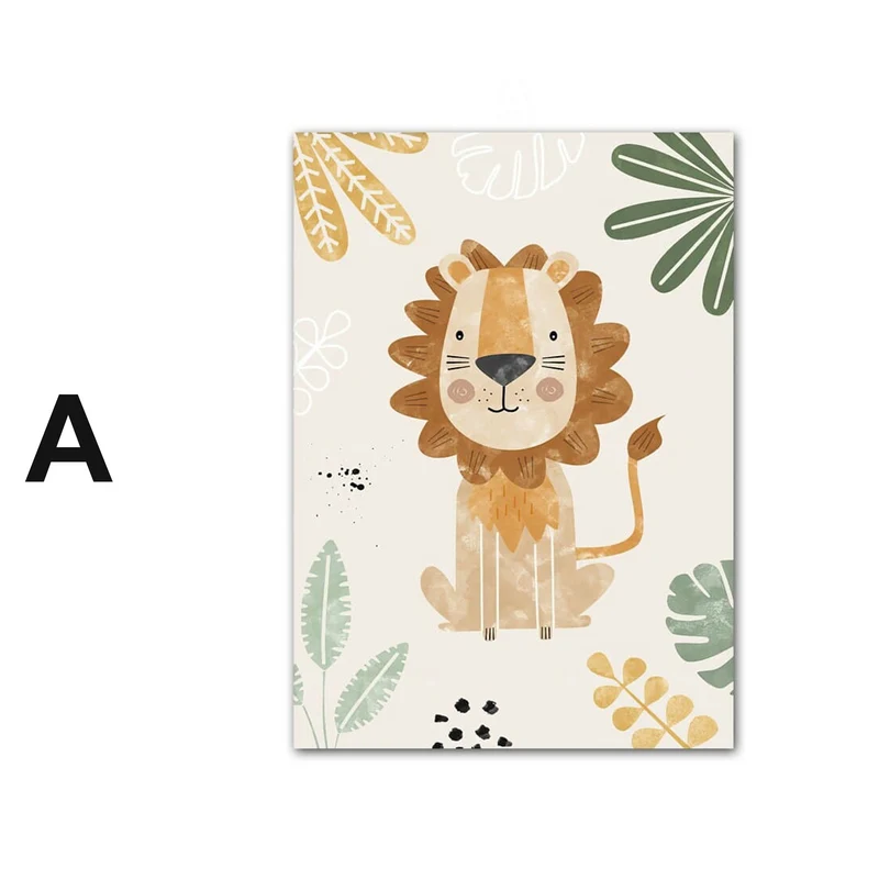 Poster Kinderzimmer Dschungel Tiere · Name Personalisiert · Kinderzimmer Bilder · Wand Deko · Kunst Druck · Deko Print · ohne Rahmen