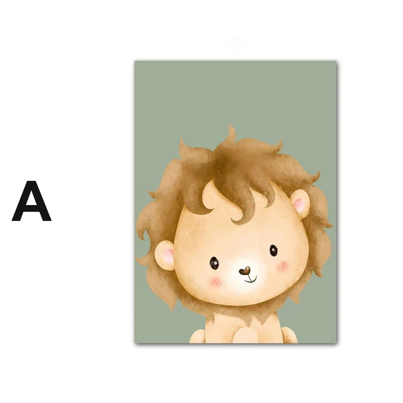 Poster Kinderzimmer Tiere Dschungel Wald · Name Personalisiert · Kinderzimmer Bilder · Wand Deko · Kunst Druck · Deko Print · ohne Rahmen