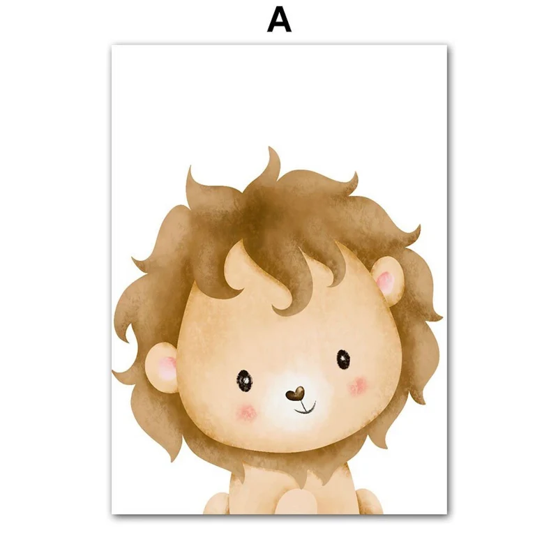 Poster Kinderzimmer Tiere Dschungel Wald · Name Personalisiert · Kinderzimmer Bilder · Wand Deko · Kunst Druck · Deko Print · ohne Rahmen