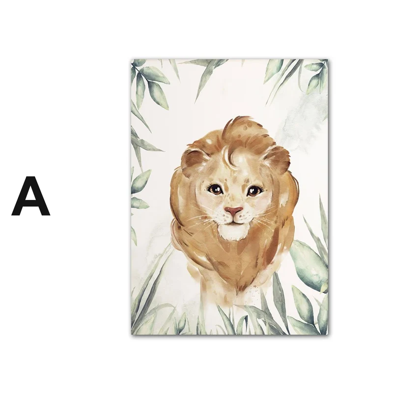 Poster Kinderzimmer Dschungel Tiere · Kinder Name Personalisiert · Kinderzimmer Bilder · Wand Deko · Kunst Druck · Deko Print · ohne Rahmen