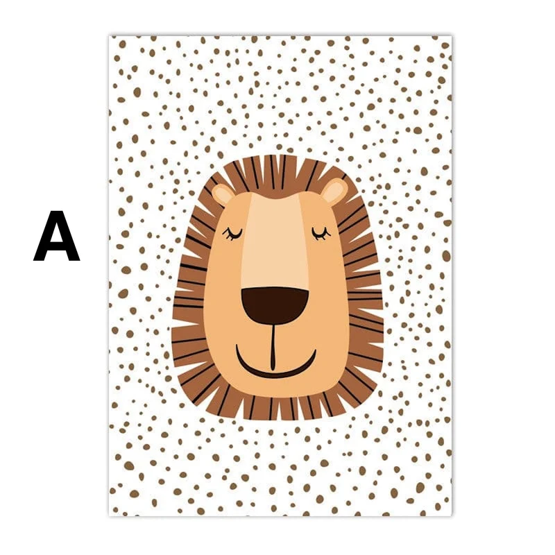 Poster Kinderzimmer Hakuna Matata Löwe Tiger gepunktet · Kinderzimmer Bilder · Wand Deko · Kunst Druck · Deko Print · ohne Rahmen