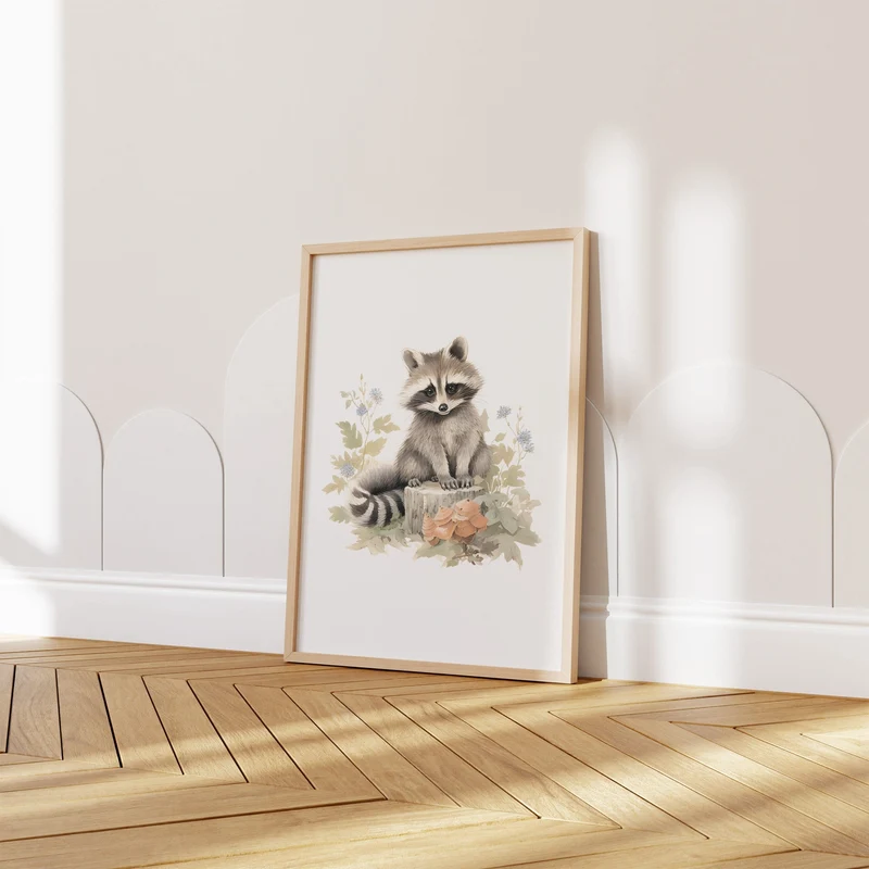 Kinderzimmer Poster Tiere Wald Wasserfarben · Wanddekoration Kinderzimmer Geschenkidee · Wand Deko · Kunst Druck · Deko Print · ohne Rahmen