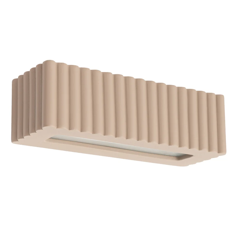 Wandleuchte Keramik RIGATA taupe