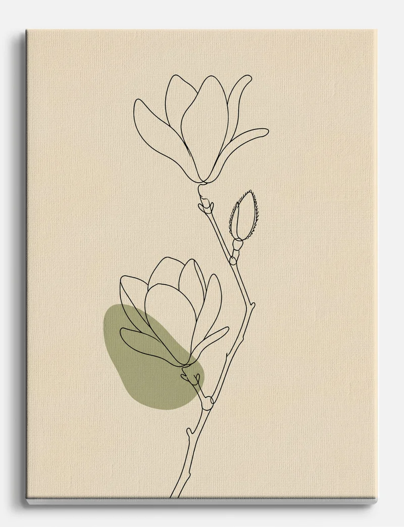 Magnolia Line Study Canvas Print
